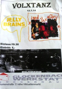 Jelly Brains Flyer - Glockenbachwerkstatt 2014 Land of sex and glory, Analkommando
